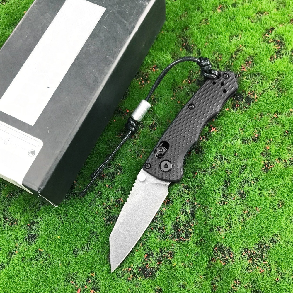 Outdoor folding knife, 290BK model, hunting knife, locking axle knife with 2.36" (about 6cm) M2 steel blade, portable thumb peg manual opening, camping pocket clip.With pocket clip, lanyard compatibility