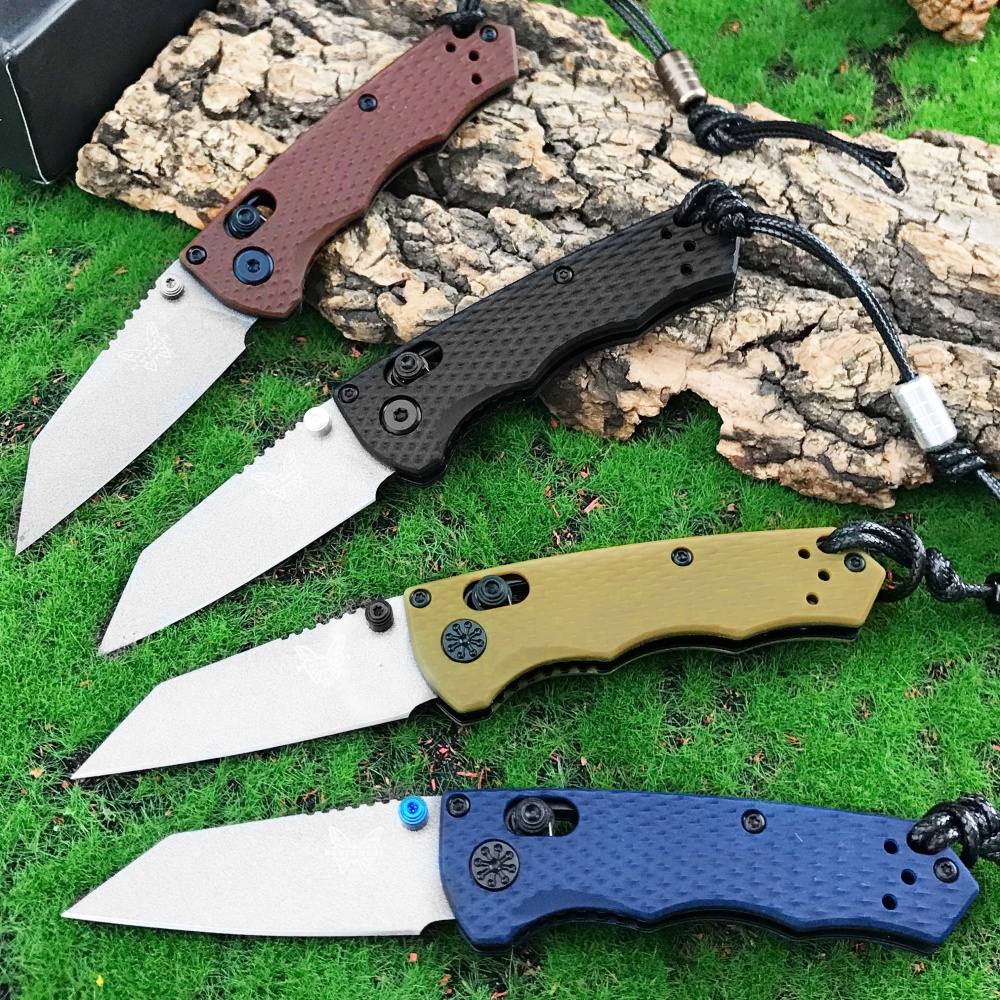 Outdoor folding knife, 290BK model, hunting knife, locking axle knife with 2.36" (about 6cm) M2 steel blade, portable thumb peg manual opening, camping pocket clip.With pocket clip, lanyard compatibility