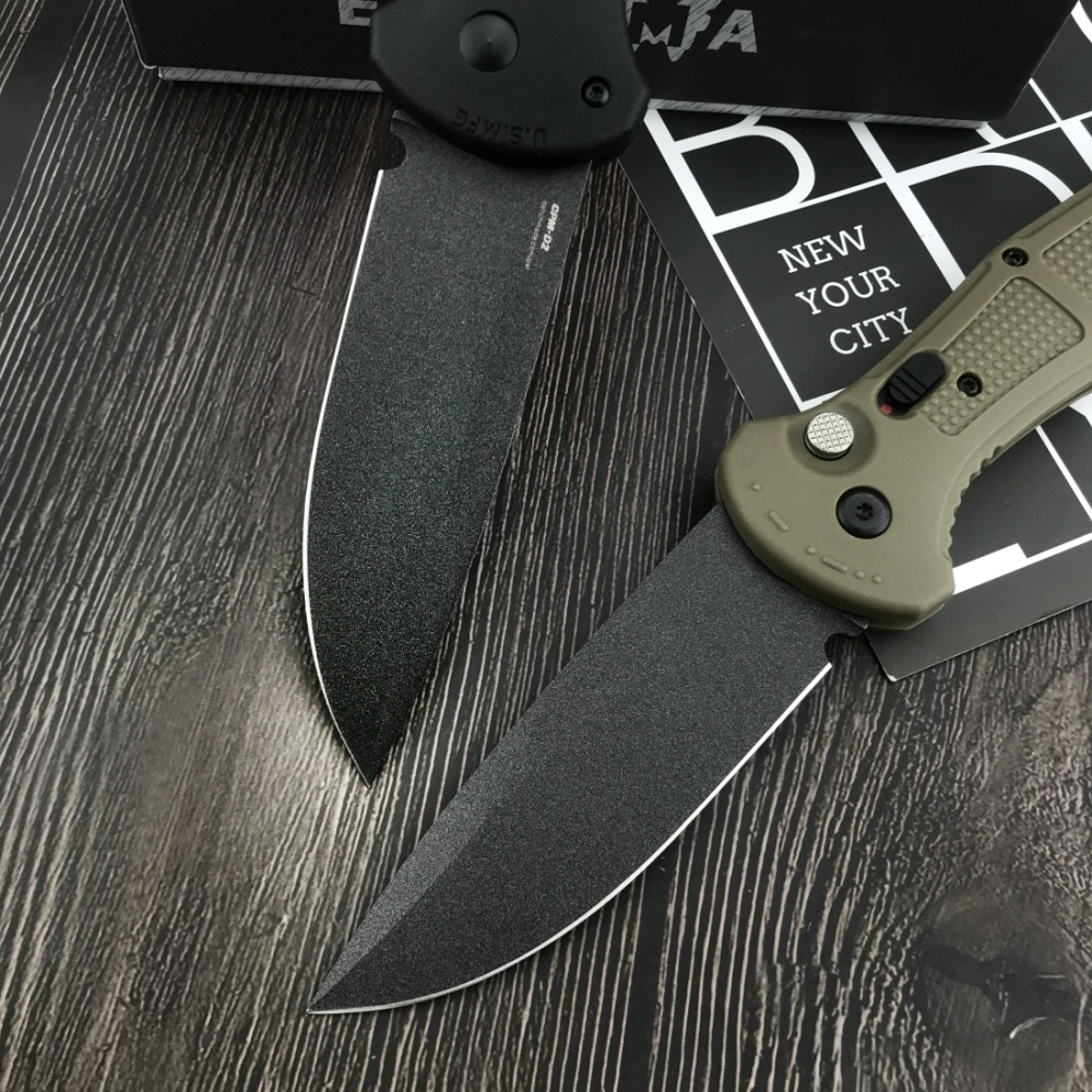 BM9070 survival folding knife, nylon wave fiber handle, D2 blade material, flick knife automatic switch knife tactical knife, suitable for camping, picnic, hiking, survival hunting