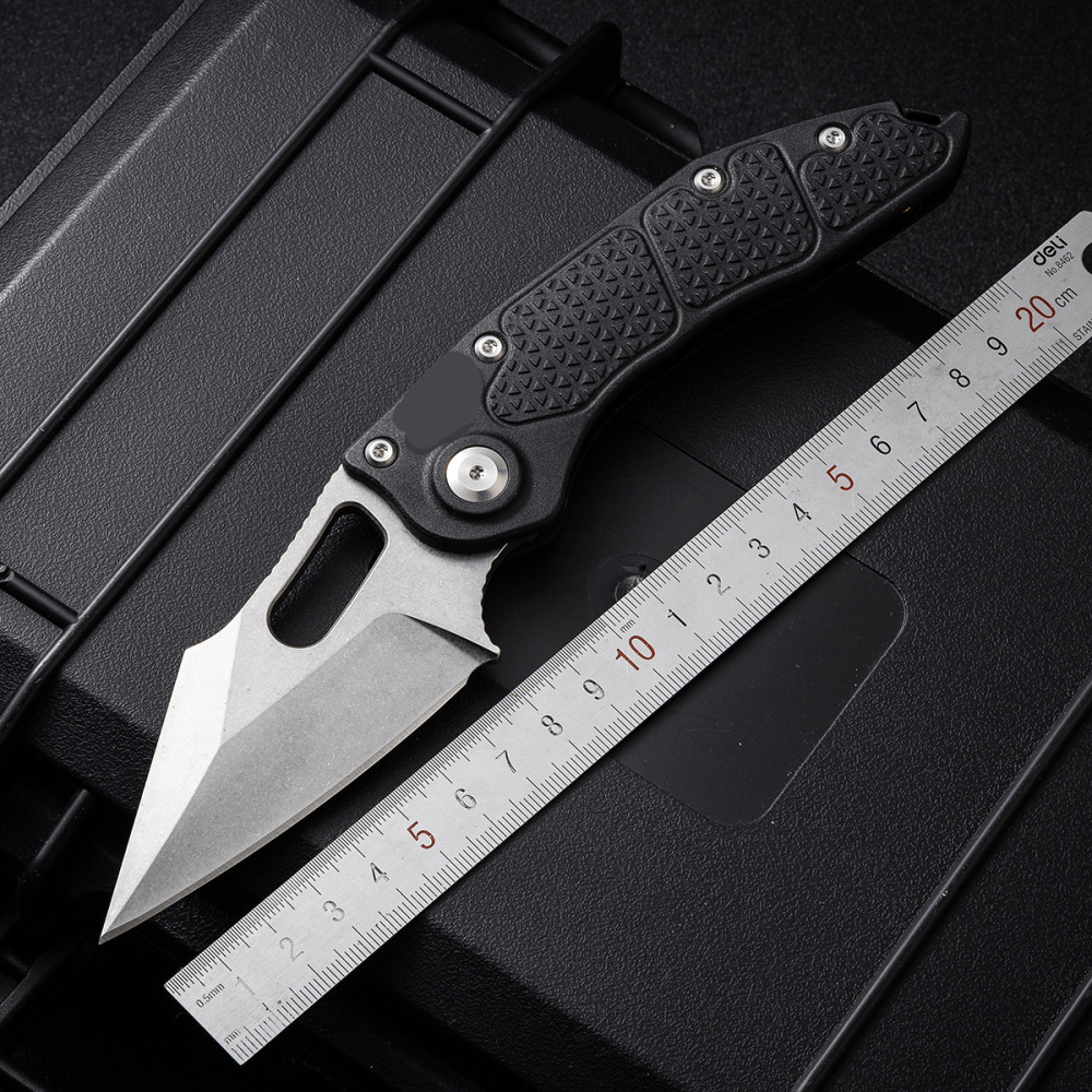 Hunting Folding Knife, Stitch STQ Technical Knife - M390 Stainless Steel Pointed Blade, Lightweight Nylon Fiberglass Handle, Outdoor Camping and Hiking Survival Tool, Sharp and Portable, Foldable Design, Camping Essentials, Knife Fans Collect Knives