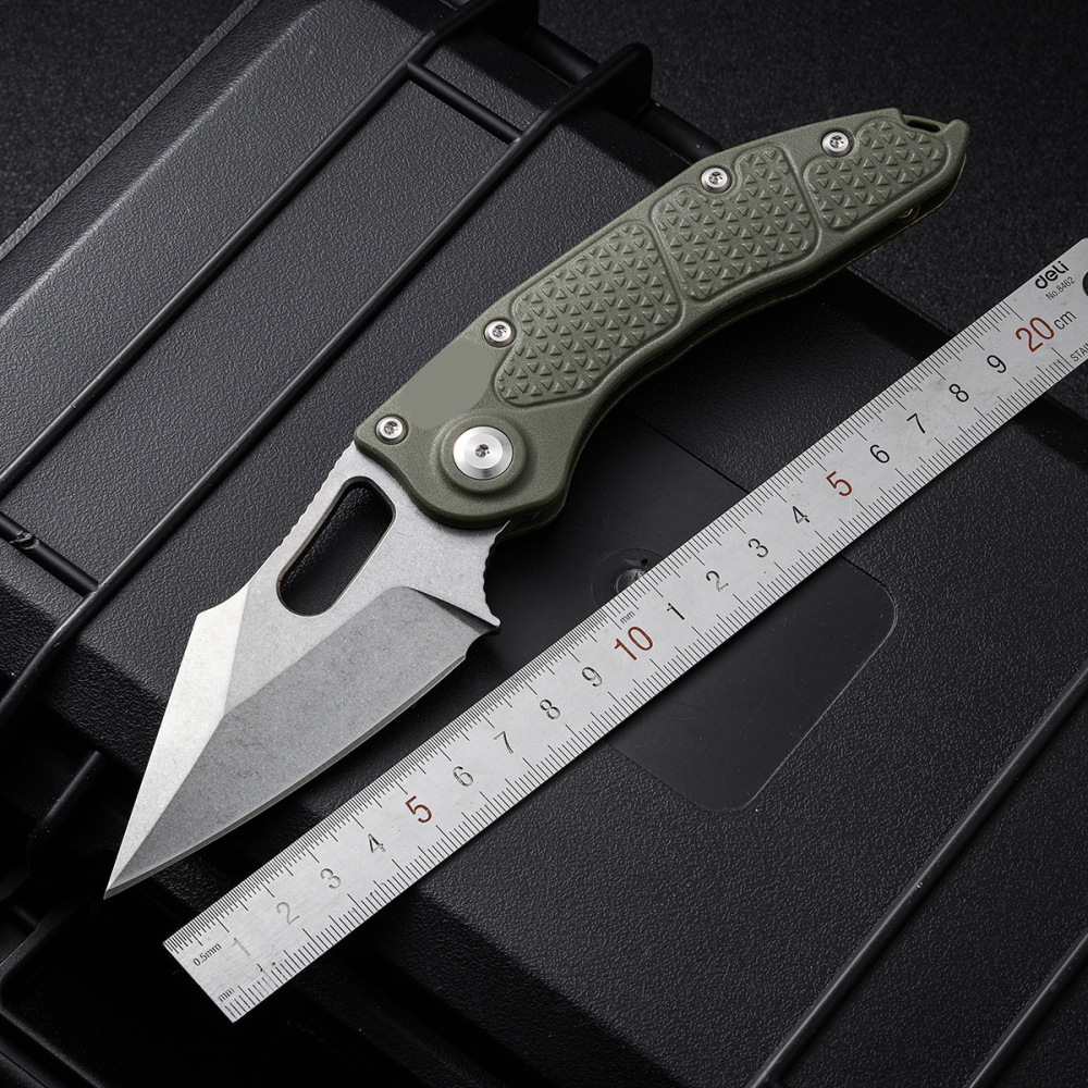 Hunting Folding Knife, Stitch STQ Technical Knife - M390 Stainless Steel Pointed Blade, Lightweight Nylon Fiberglass Handle, Outdoor Camping and Hiking Survival Tool, Sharp and Portable, Foldable Design, Camping Essentials, Knife Fans Collect Knives