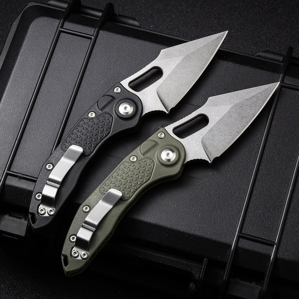 Hunting Folding Knife, Stitch STQ Technical Knife - M390 Stainless Steel Pointed Blade, Lightweight Nylon Fiberglass Handle, Outdoor Camping and Hiking Survival Tool, Sharp and Portable, Foldable Design, Camping Essentials, Knife Fans Collect Knives