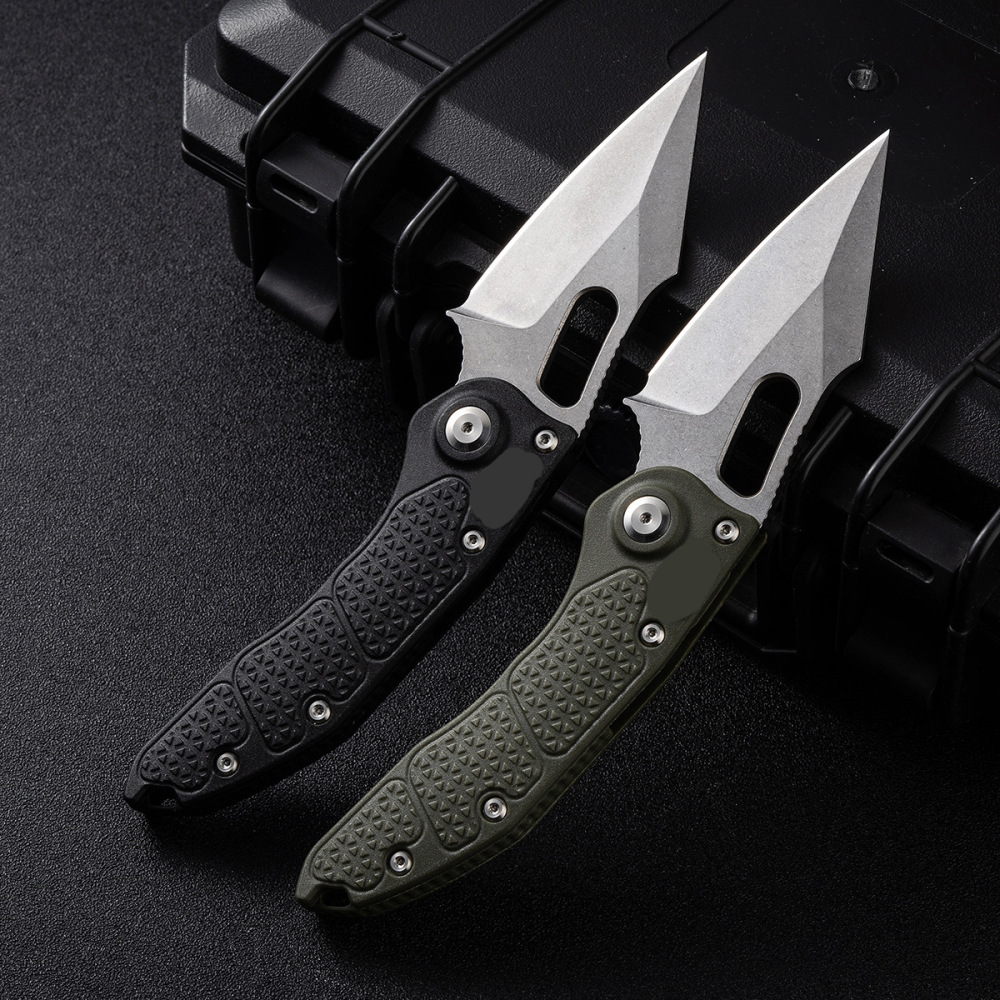 Hunting Folding Knife, Stitch STQ Technical Knife - M390 Stainless Steel Pointed Blade, Lightweight Nylon Fiberglass Handle, Outdoor Camping and Hiking Survival Tool, Sharp and Portable, Foldable Design, Camping Essentials, Knife Fans Collect Knives