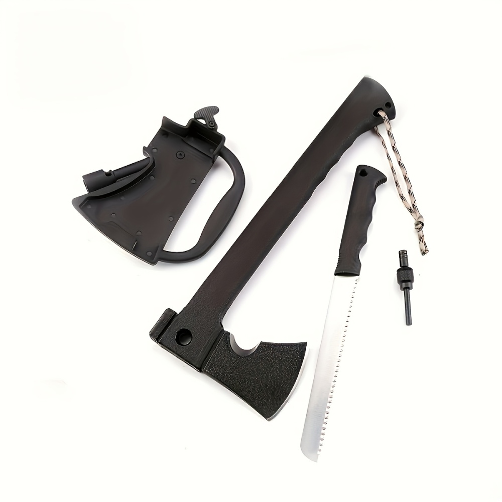 Outdoor axes, axes for cutting trees and wood, fire axes, tactical axes for field equipment, sapper axes, camp axes, multi-functional axes, band saws (knives), whistles, magnesium rods, etc., gifts for men, self-defense gifts