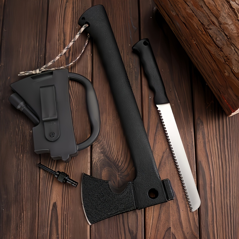 Outdoor axes, axes for cutting trees and wood, fire axes, tactical axes for field equipment, sapper axes, camp axes, multi-functional axes, band saws (knives), whistles, magnesium rods, etc., gifts for men, self-defense gifts