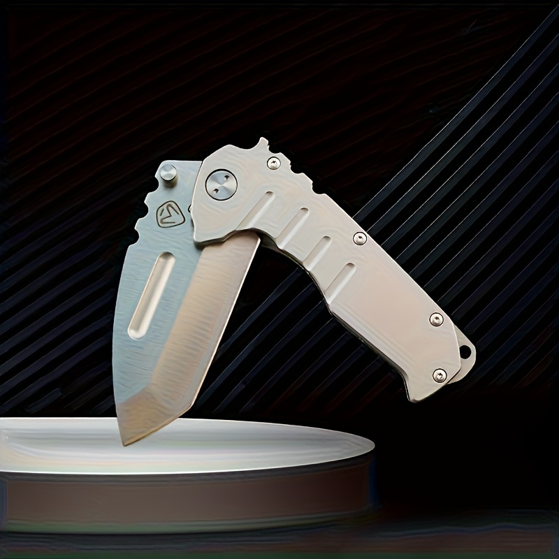High quality heavy-duty D2 steel folding knife, multi-functional hunting small folding knife, high hardness stainless steel, suitable for both hands to hold, suitable for outdoor activities, camping, exploration, survival, rescue