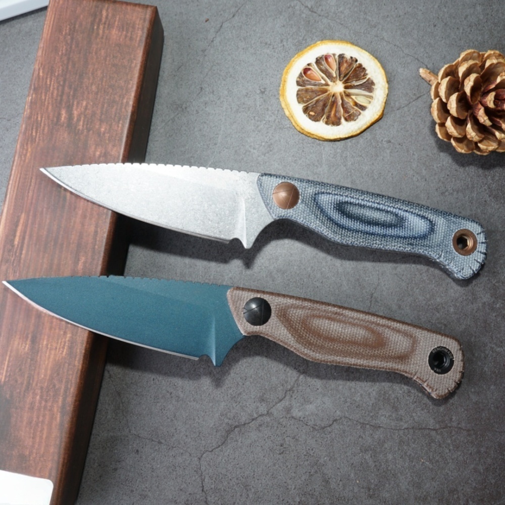Outdoor Fixed Blade Life Saving Knife, 203BM Knife Linen Handle, CMP High Hardness Alloy Steel Blade for Outdoor Life Saving Gear, Knife Multi-Tool & Spear Tip Design for Survival - Durable EDC Folding Knife, Knife Fan Collector