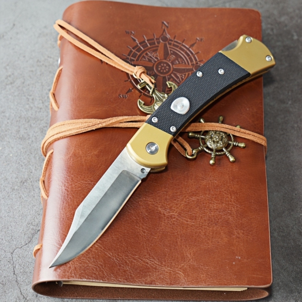 Outdoor life-saving equipment pocket folding knife, BU-CK112 folding knife, storage holster, EDC knife multi-function tool, tail lock design, safe use, knife fan collector