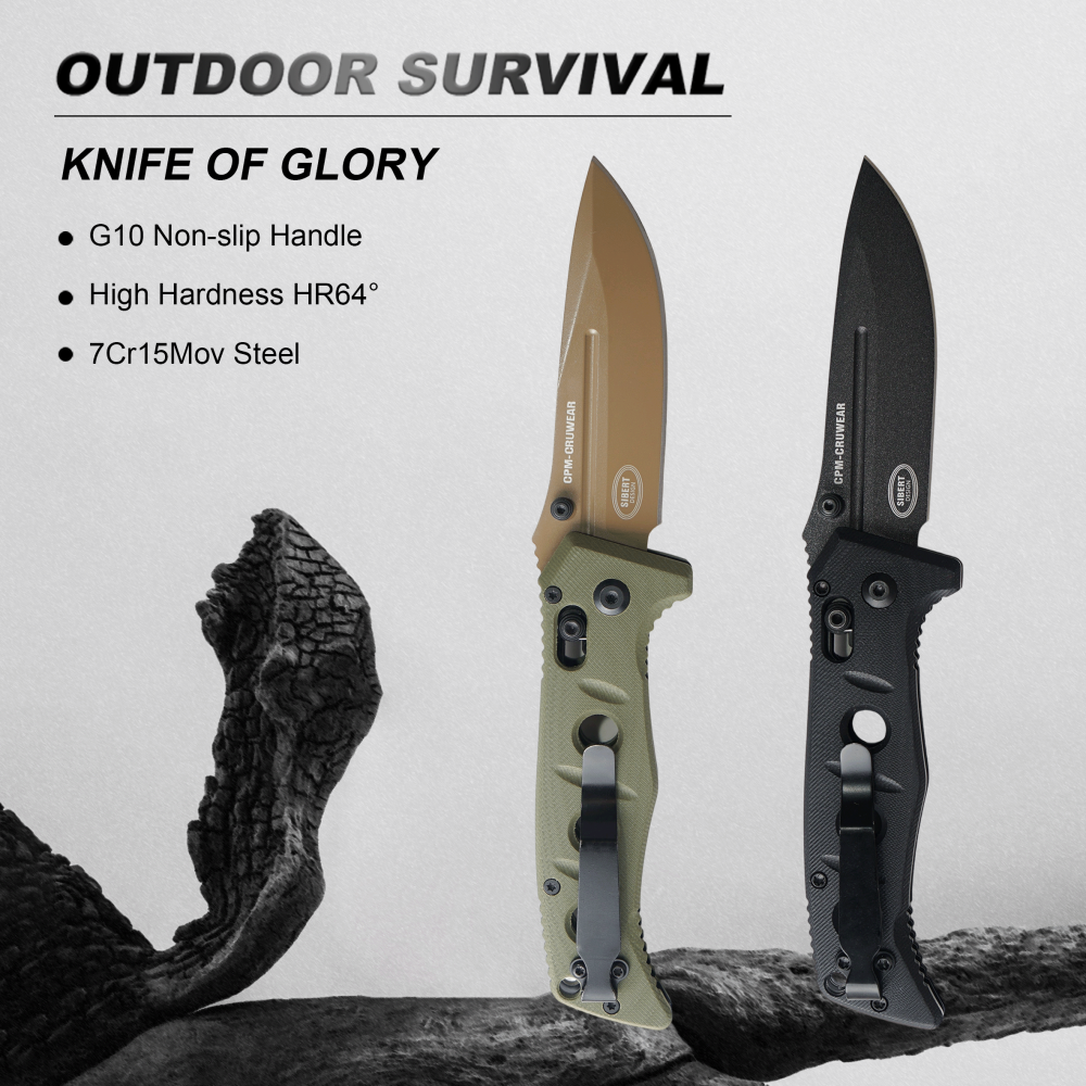Outdoor folding knife, BM 275 model, CNC fine grinding process, bearing lock knife, G10 handle, D2 blade, ultra-portable daily carrying folding knife, stainless steel, lightweight design