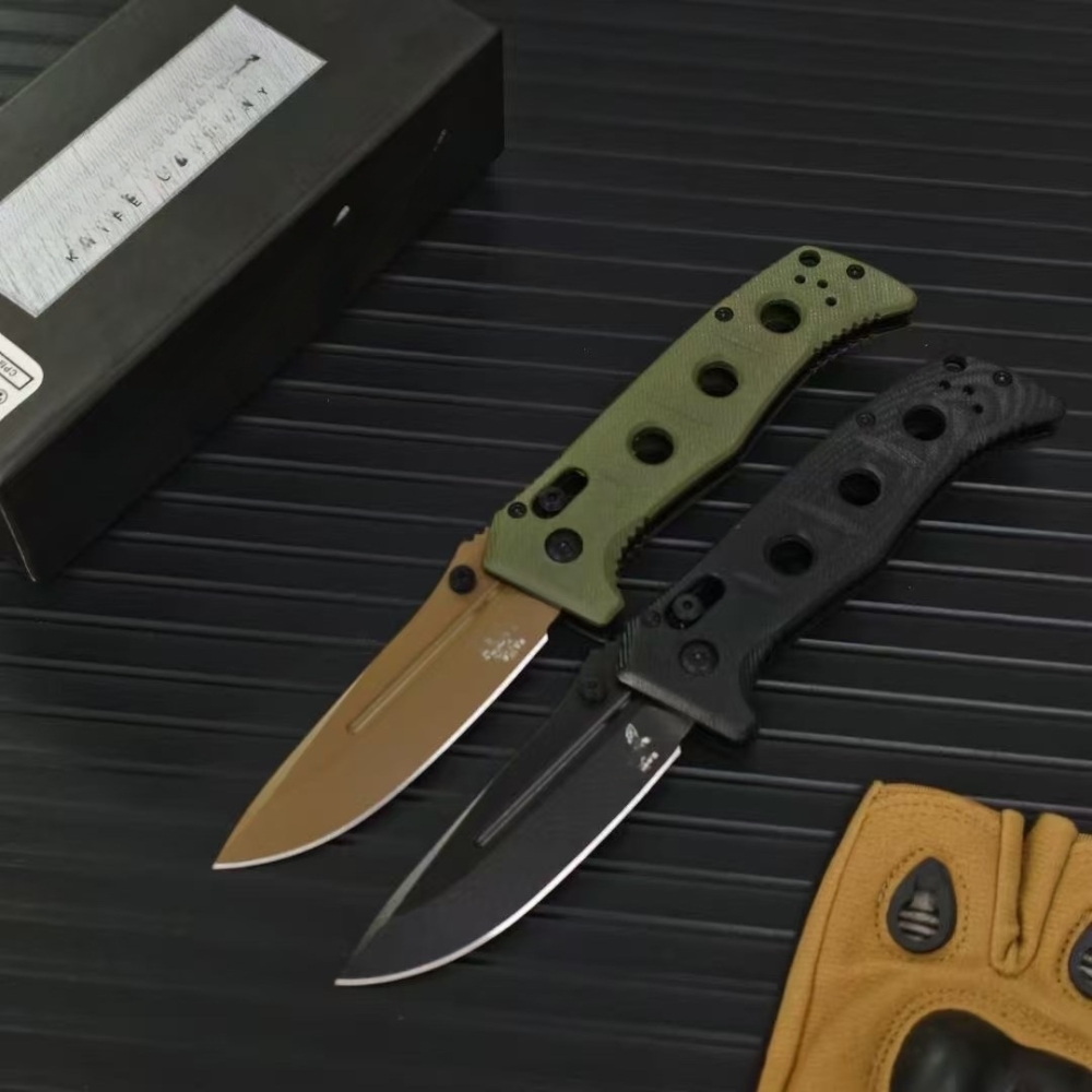 Outdoor folding knife, BM 275 model, CNC fine grinding process, bearing lock knife, G10 handle, D2 blade, ultra-portable daily carrying folding knife, stainless steel, lightweight design