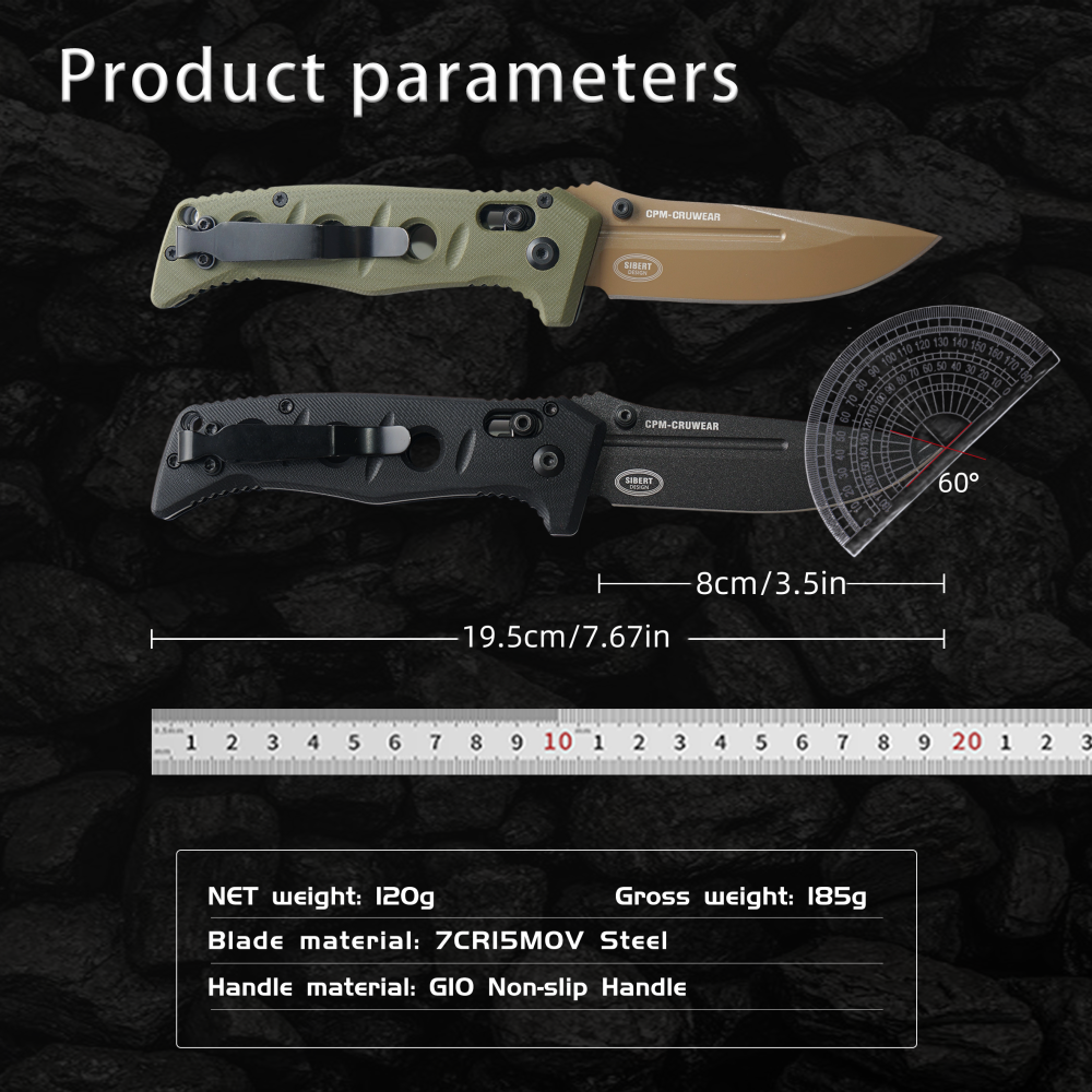 Outdoor folding knife, BM 275 model, CNC fine grinding process, bearing lock knife, G10 handle, D2 blade, ultra-portable daily carrying folding knife, stainless steel, lightweight design