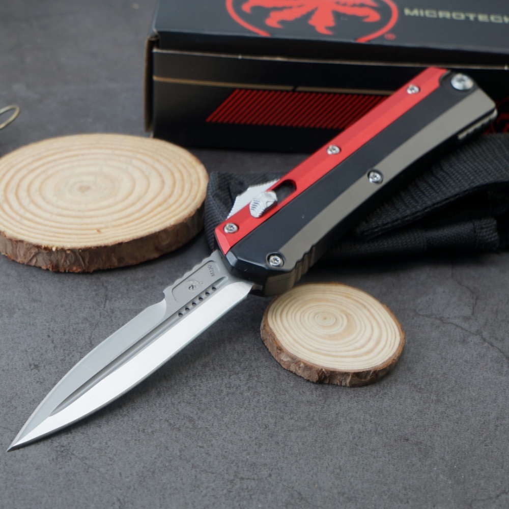 【Pre-sale payment, shipped after 20 working days】Keshaw knife aluminum alloy handle straight jump telescopic knife, multi-functional life-saving equipment knife, self-defense essential, EDC tool, suitable for camping, survival, hunting