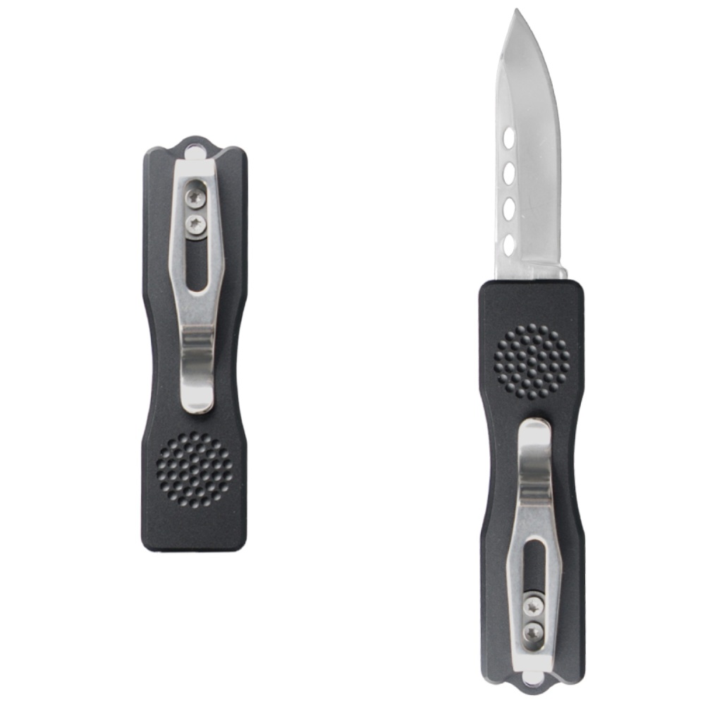 Aluminum alloy handle straight jump telescopic knife, multi-functional life-saving equipment knife, self-defense essential, EDC tool, suitable for camping, survival, hunting