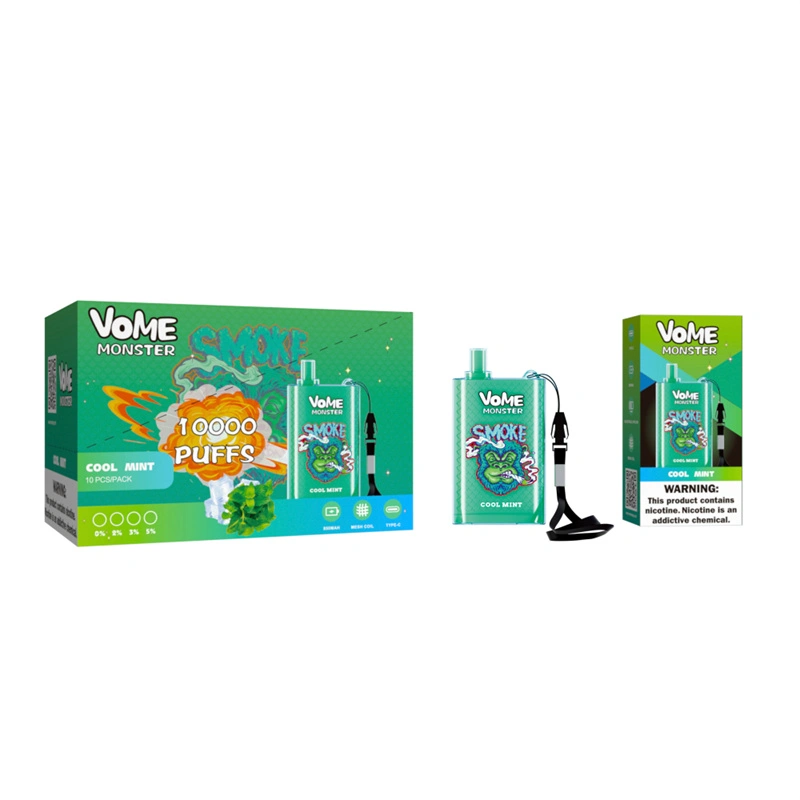 RandM Vome Monster 10000 Puffs E Cigarettes Vaper Disposable Puff 10k 0% 2% 5% 20ml Prefilled Pod Mesh Coil 850mah Rechargeable Battery Air Flow Control Pen
