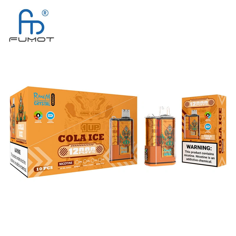 Original Randm Crystal 12000 Puffs Disposable Vape E-cigarettes 0% 2% 3%5% Puff 12000 20ml Prefilled Pod Mesh Coil 650mah Rechargeable Battery Pen