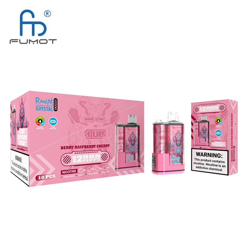 Original Randm Crystal 12000 Puffs Disposable Vape E-cigarettes 0% 2% 3%5% Puff 12000 20ml Prefilled Pod Mesh Coil 650mah Rechargeable Battery Pen