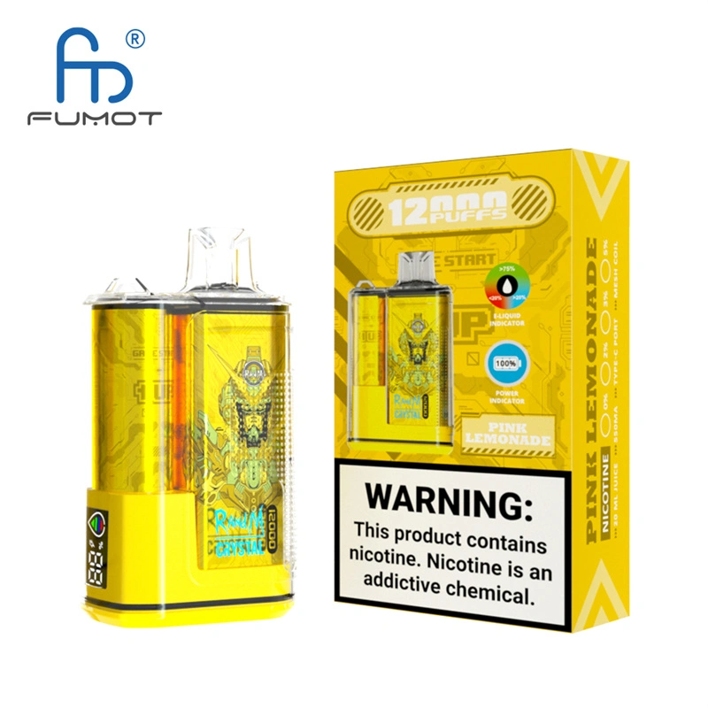 Original Randm Crystal 12000 Puffs Disposable Vape E-cigarettes 0% 2% 3%5% Puff 12000 20ml Prefilled Pod Mesh Coil 650mah Rechargeable Battery Pen
