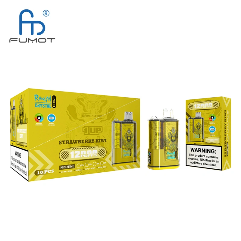 Original Randm Crystal 12000 Puffs Disposable Vape E-cigarettes 0% 2% 3%5% Puff 12000 20ml Prefilled Pod Mesh Coil 650mah Rechargeable Battery Pen