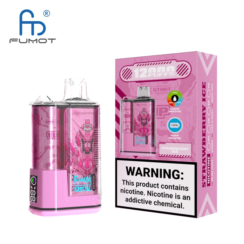 Original Randm Crystal 12000 Puffs Disposable Vape E-cigarettes 0% 2% 3%5% Puff 12000 20ml Prefilled Pod Mesh Coil 650mah Rechargeable Battery Pen