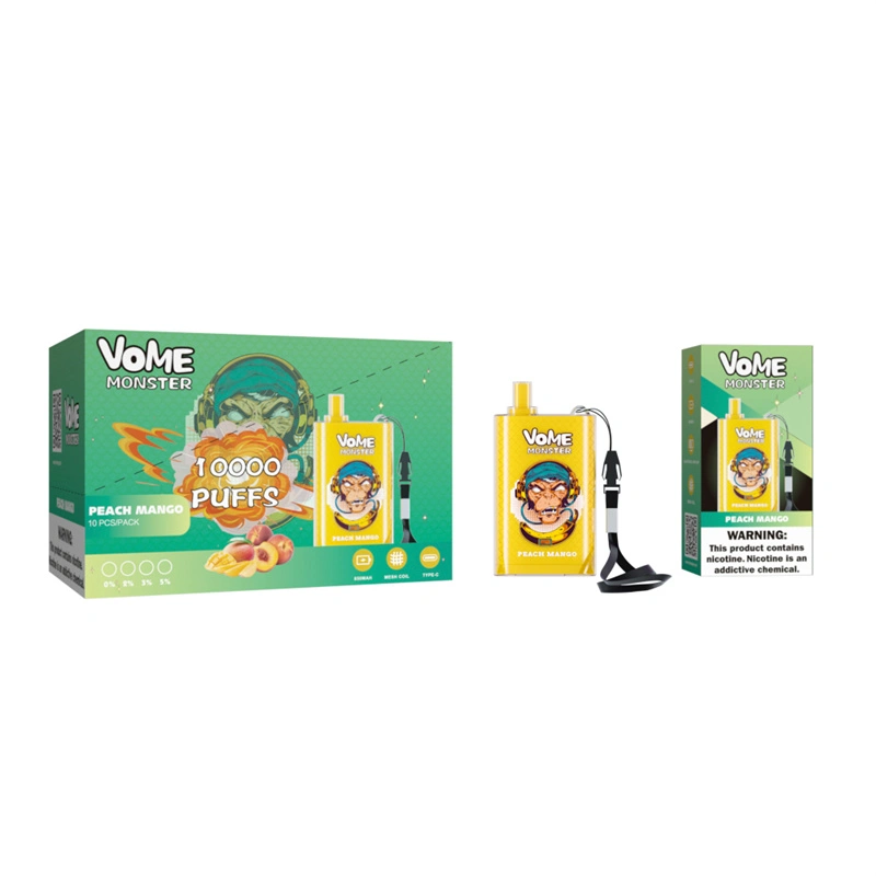 RandM Vome Monster 10000 Puffs E Cigarettes Vaper Disposable Puff 10k 0% 2% 5% 20ml Prefilled Pod Mesh Coil 850mah Rechargeable Battery Air Flow Control Pen