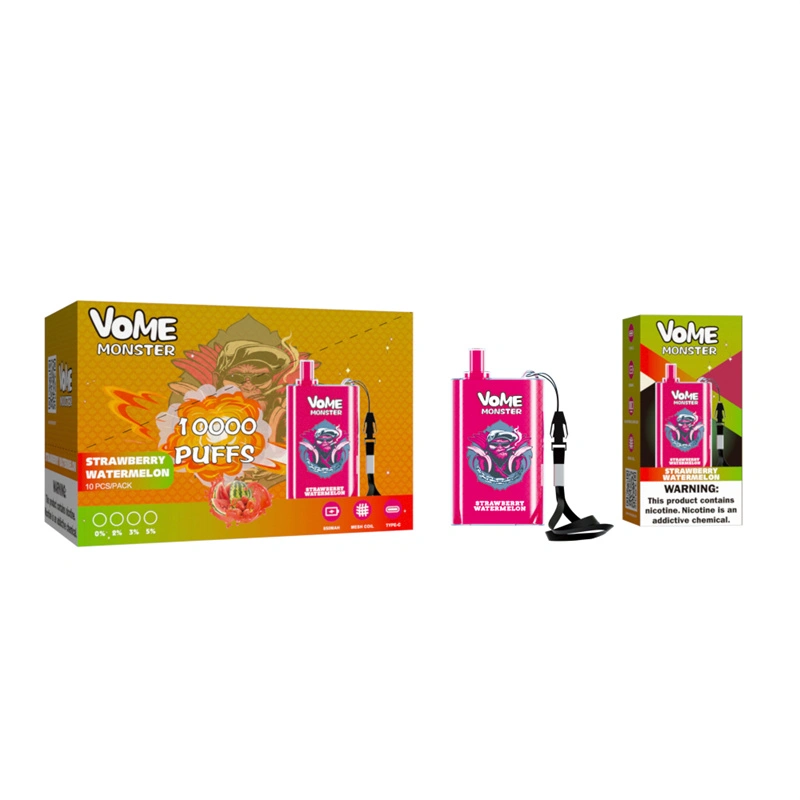 RandM Vome Monster 10000 Puffs E Cigarettes Vaper Disposable Puff 10k 0% 2% 5% 20ml Prefilled Pod Mesh Coil 850mah Rechargeable Battery Air Flow Control Pen