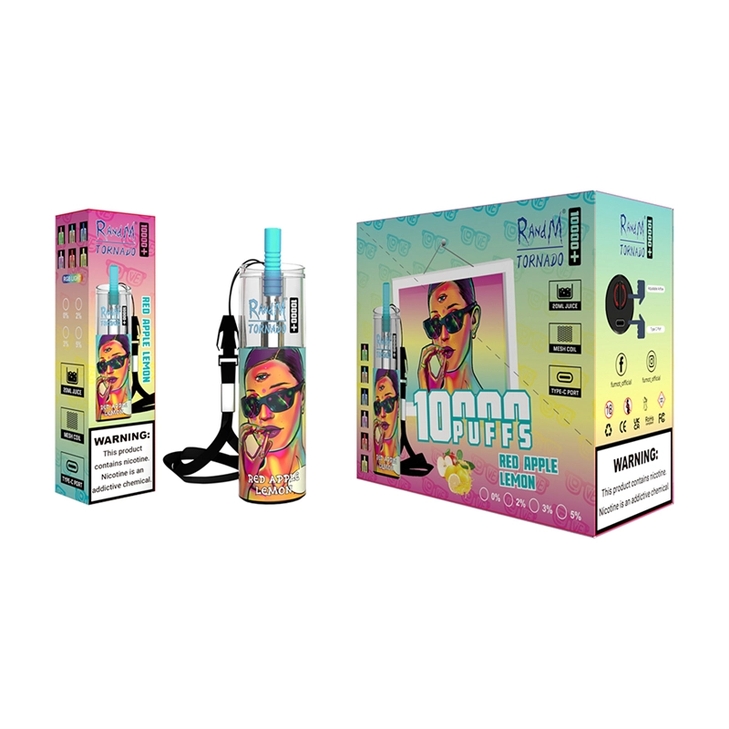 RandM Tornado 10000 Plus Puffs E Cigarettes Vapes Disposable Puff 10k 0% 2% 3% 5% 20ml Prefilled Pod Mesh Coil 850mah Rechargeable Battery Pen