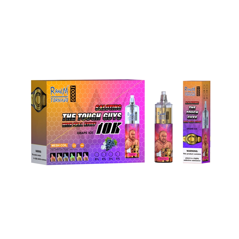 Original RandM Tornado 10000 Puffs E Cigarettes Disposable Vape Puff 10k 0% 2% 5% 20ml Prefilled Pod Mesh Coil 850mah Rechargeable Battery Pen