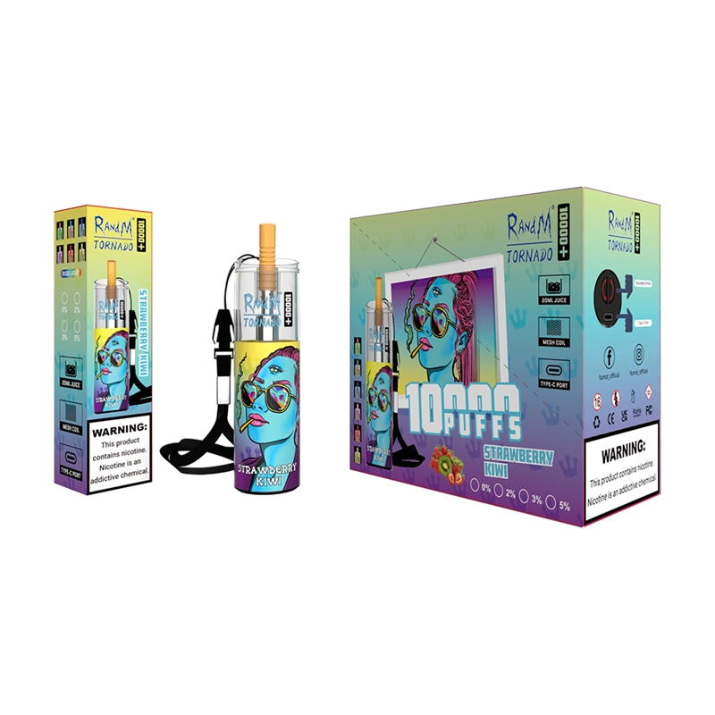RandM Tornado 10000 Plus Puffs E Cigarettes Vapes Disposable Puff 10k 0% 2% 3% 5% 20ml Prefilled Pod Mesh Coil 850mah Rechargeable Battery Pen