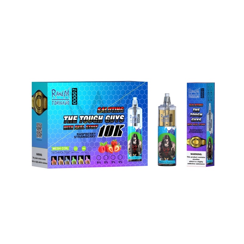 Original RandM Tornado 10000 Puffs E Cigarettes Disposable Vape Puff 10k 0% 2% 5% 20ml Prefilled Pod Mesh Coil 850mah Rechargeable Battery Pen