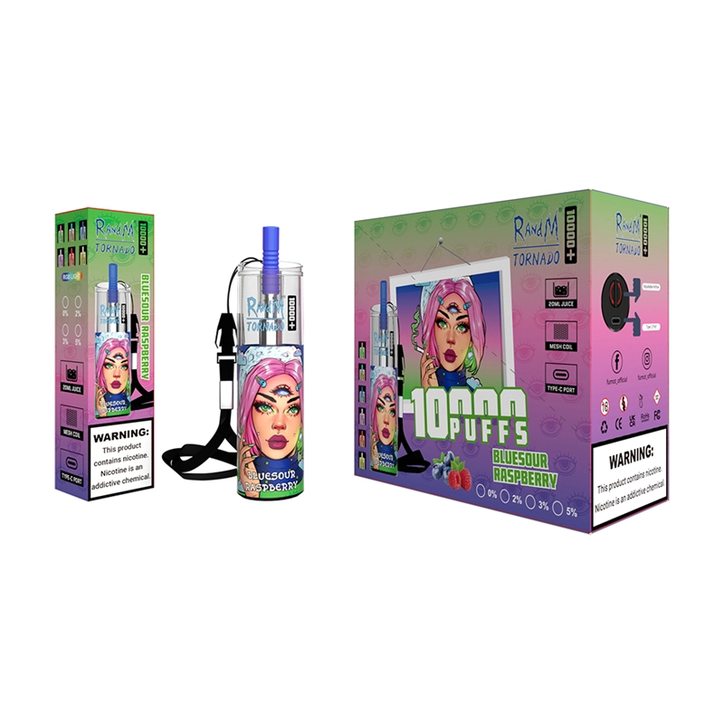 RandM Tornado 10000 Plus Puffs E Cigarettes Vapes Disposable Puff 10k 0% 2% 3% 5% 20ml Prefilled Pod Mesh Coil 850mah Rechargeable Battery Pen