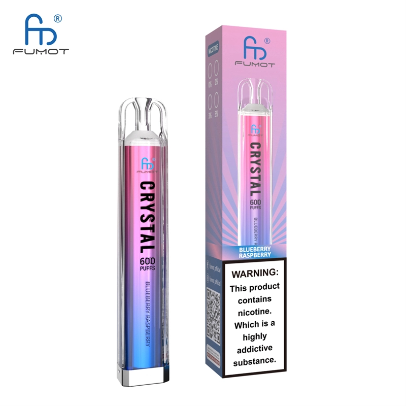 RandM Crystal 600 Puffs E Cigarettes Disposable Vape Puff 600 0% 2% 5% 2ml Prefilled Pod Mesh Coil 500mah Rechargeable Fumot Pen