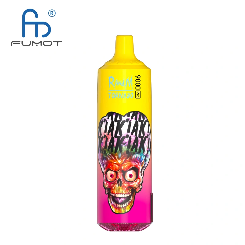 Original RandM Tornado 9000 Pro Puffs Disposable Vape Electronic Cigarettes Puff 9k 0% 2% 3% 5% 18ml Pod 600mAh Rechargeable Battery Vaper Digital Display  Fumot Pen