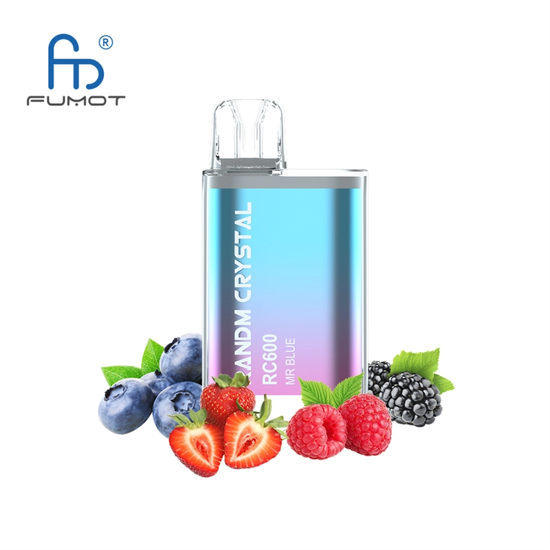 RandM Crystal RC 600 Puffs Vapes E Cigarettes Disposable 0% 2% 3% 5% 2ml Prefilled Pod 400mah Rechargeable Battery Puff 600 Pen