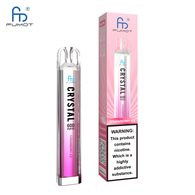 RandM Crystal 600 Puffs E Cigarettes Disposable Vape Puff 600 0% 2% 5% 2ml Prefilled Pod Mesh Coil 500mah Rechargeable Fumot Pen