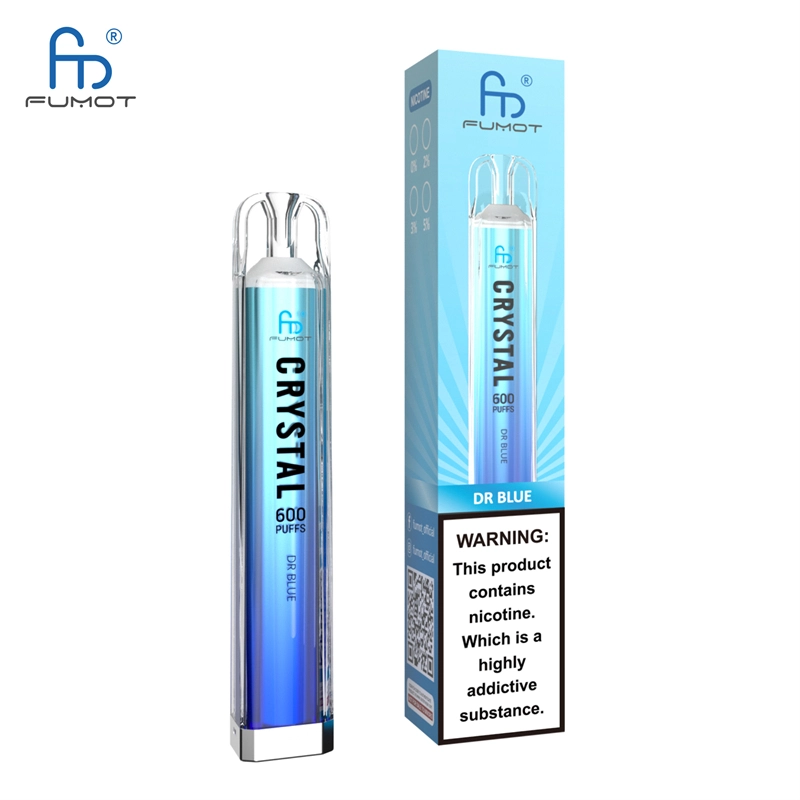 RandM Crystal 600 Puffs E Cigarettes Disposable Vape Puff 600 0% 2% 5% 2ml Prefilled Pod Mesh Coil 500mah Rechargeable Fumot Pen