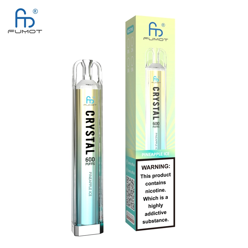 RandM Crystal 600 Puffs E Cigarettes Disposable Vape Puff 600 0% 2% 5% 2ml Prefilled Pod Mesh Coil 500mah Rechargeable Fumot Pen