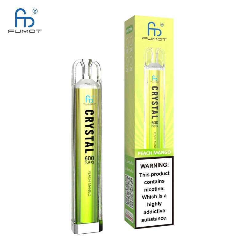 RandM Crystal 600 Puffs E Cigarettes Disposable Vape Puff 600 0% 2% 5% 2ml Prefilled Pod Mesh Coil 500mah Rechargeable Fumot Pen