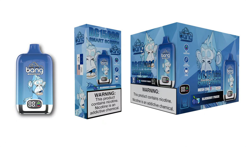 Bang Digital Puff 15k 15000 Puffs Disposable E Cigarettes Vape Smart Screen 0% 2% 5% 25ml Prefilled Pod Mesh Coil 650mah Rechargeable Vaper Pen