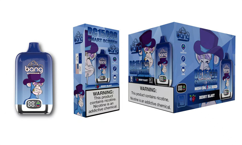 Bang Digital Puff 15k 15000 Puffs Disposable E Cigarettes Vape Smart Screen 0% 2% 5% 25ml Prefilled Pod Mesh Coil 650mah Rechargeable Vaper Pen