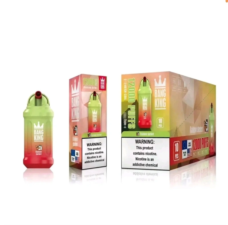 Bang King 12000 Puffs Vape Disposable E Cigarettes Puff 12k 0% 2% 3% 5% 23ml Prefilled Pod Mesh Coil 650mah Rechargeable Battery Vapers Pen