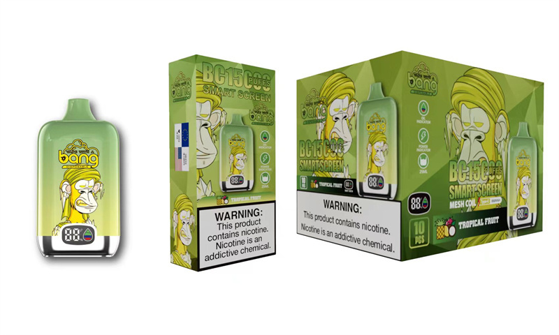 Bang Digital Puff 15k 15000 Puffs Disposable E Cigarettes Vape Smart Screen 0% 2% 5% 25ml Prefilled Pod Mesh Coil 650mah Rechargeable Vaper Pen