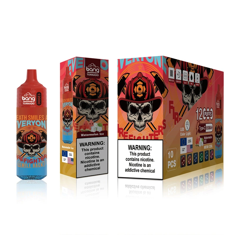 Bang Tornado 12000 Puffs Disposable Vape Electronic Cigarettes Puff 12k 0% 2% 3% 5% 20ml Prefilled Pod Mesh Coil 650mah Rechargeable Battery Vapers Pen