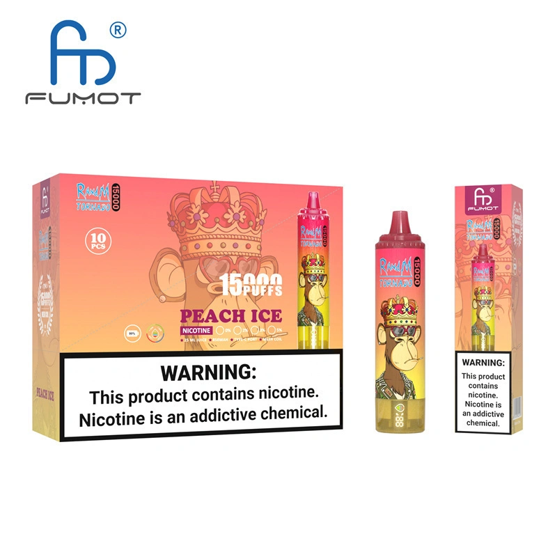 Fumot Randm Tornado 15000 Puffs Disposable Vape E Cigarettes Puff 15k 0% 2% 3% 5% 25ml Prefilled Pod Mesh Coil 850mah Rechargeable Battery Pen