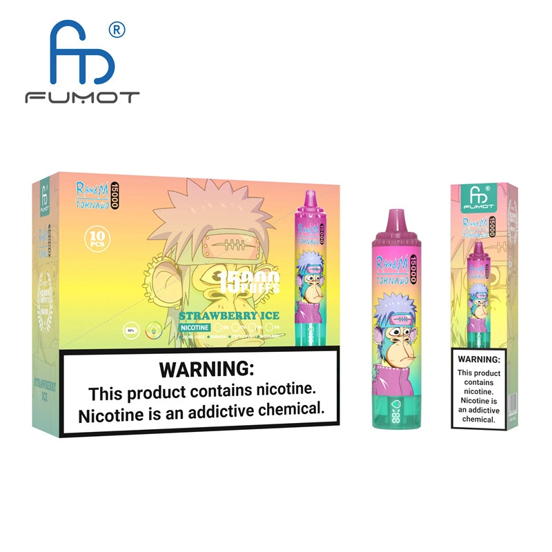 Fumot Randm Tornado 15000 Puffs Disposable Vape E Cigarettes Puff 15k 0% 2% 3% 5% 25ml Prefilled Pod Mesh Coil 850mah Rechargeable Battery Pen