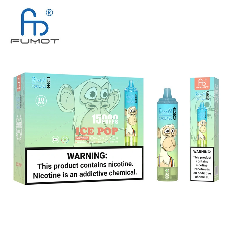 Fumot Randm Tornado 15000 Puffs Disposable Vape E Cigarettes Puff 15k 0% 2% 3% 5% 25ml Prefilled Pod Mesh Coil 850mah Rechargeable Battery Pen
