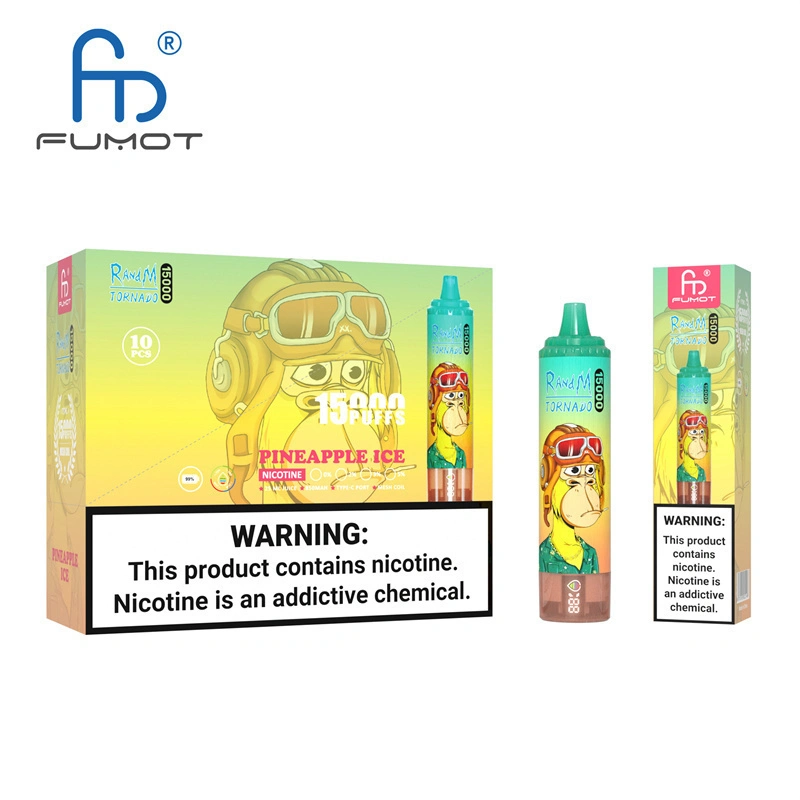 Fumot Randm Tornado 15000 Puffs Disposable Vape E Cigarettes Puff 15k 0% 2% 3% 5% 25ml Prefilled Pod Mesh Coil 850mah Rechargeable Battery Pen