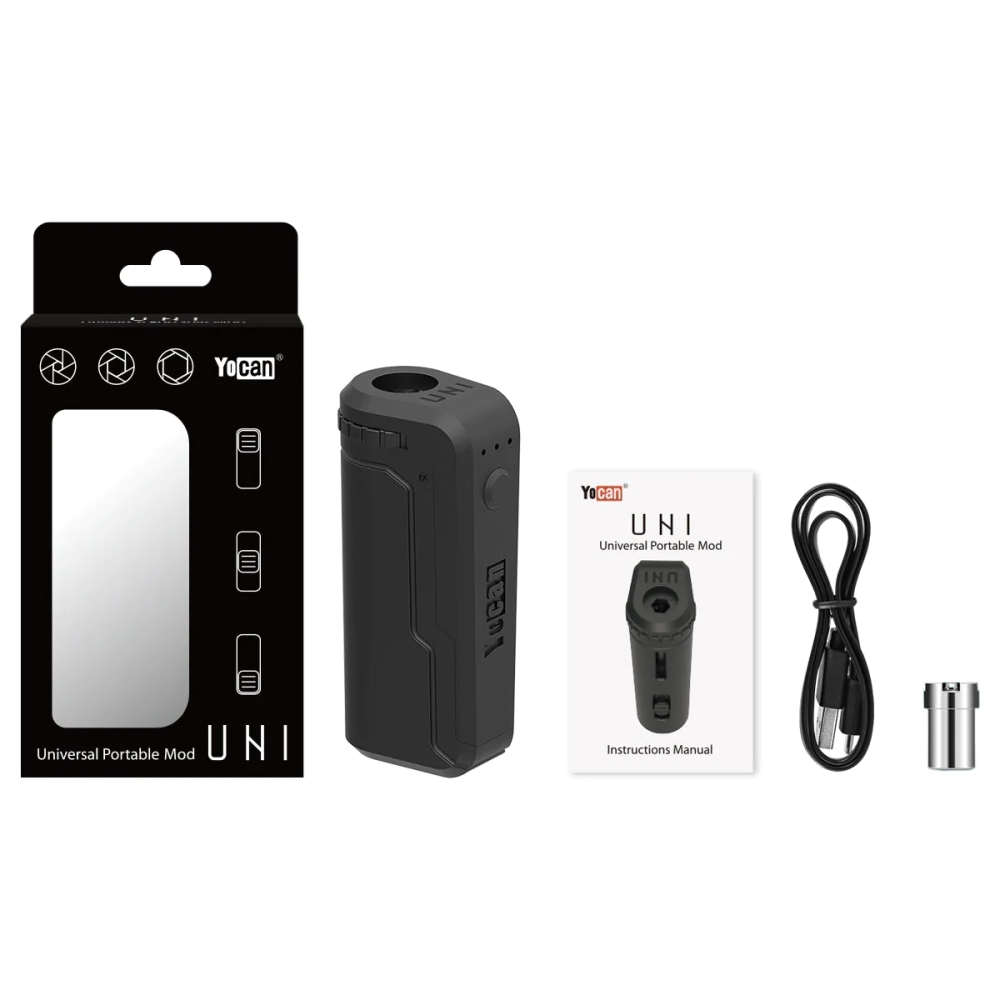 Authentic Yocan UNI Box Mod 650mAh Battery Preheat Vape Voltage Adjustable Height and Diameter Holder For 510 Thread Pen