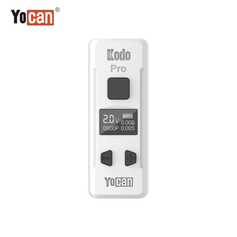 Yocan Kodo Pro Battery Mod 400mAh E Cigarette Batteries Preheat Adjustable Voltage Vape Pen For 510 Carts Oil Cartridges OLED Screen 6 Colors 20pcs/Box