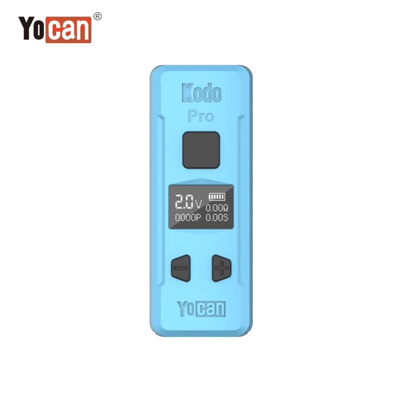 Yocan Kodo Pro Battery Mod 400mAh E Cigarette Batteries Preheat Adjustable Voltage Vape Pen For 510 Carts Oil Cartridges OLED Screen 6 Colors 20pcs/Box