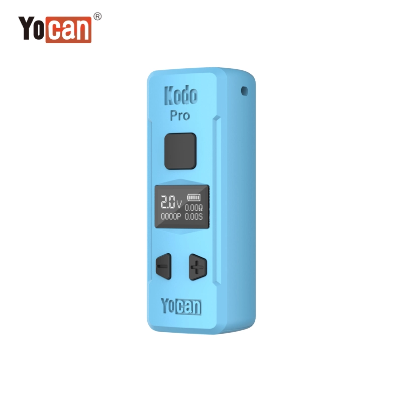 Yocan Kodo Pro Battery Mod 400mAh E Cigarette Batteries Preheat Adjustable Voltage Vape Pen For 510 Carts Oil Cartridges OLED Screen 6 Colors 20pcs/Box